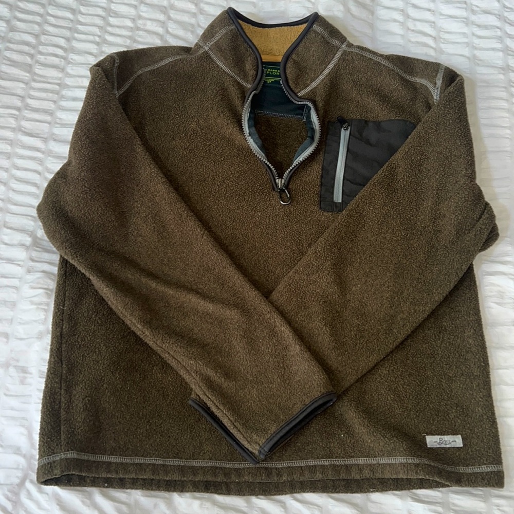 G.H Bass & Co. Explorer army green half zip hoodie size small